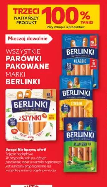 Parówki pakowane marki Berlinki +4 warianty