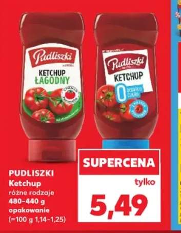 Ketchup łagodny Pudliszki +1 wariant