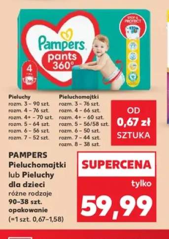 Pieluchy dla dzieci Pampers +1 wariant