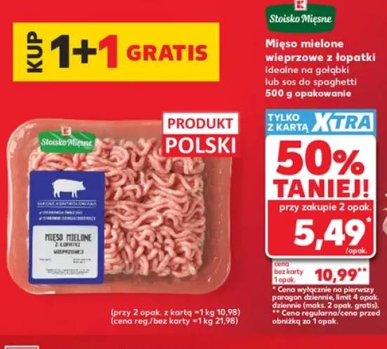 Mięso mielone wieprzowe z łopatki idealne na gołąbki lub sos do spaghetti Stoisko Mięsne