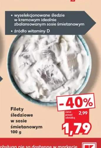 Filety śledziowe w sosie śmietanowym
