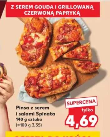 Pinsa z serem i salami Spinata
