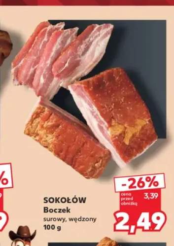 Boczek surowy wędzony Sokołów