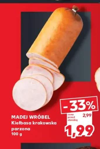 Kiełbasa krakowska parzona Madej Wróbel