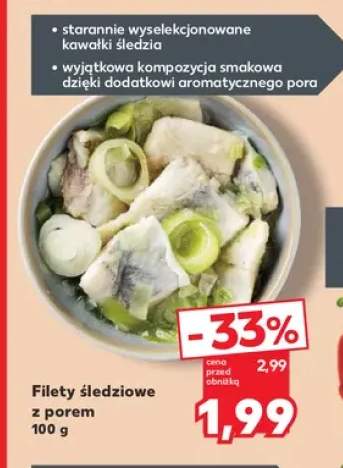 Filety śledziowe z porem
