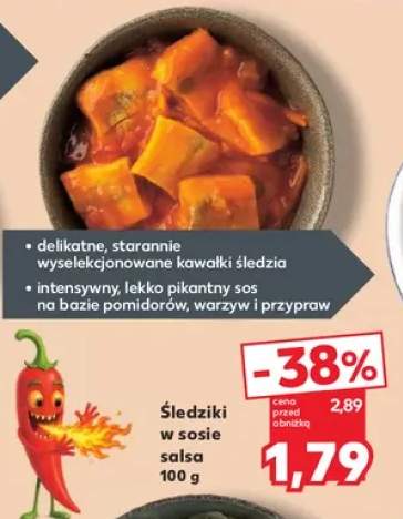 Śledziki w sosie salsa