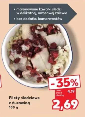 Filety śledziowe z żurawiną