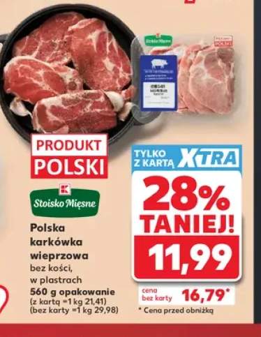 Polska karkówka wieprzowa bez kości w plastrach Stoisko Mięsne
