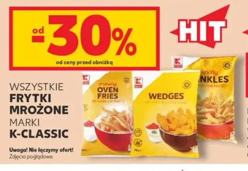 Frytki mrożone marki K-Classic +3 warianty