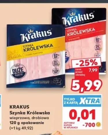 Szynka Królewska wieprzowa Krakus +1 wariant