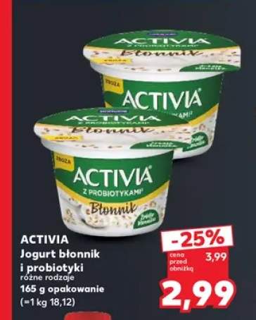 Jogurt błonnik i probiotyki zboża Activia +1 wariant