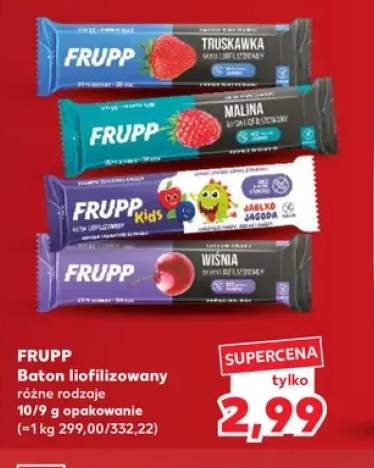 Baton liofilizowany truskawka Frupp +3 warianty
