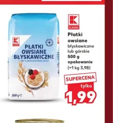 Płatki owsiane błyskawiczne K-Classic +1 wariant