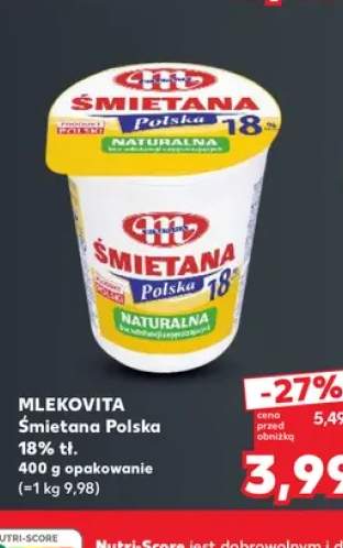 Śmietana Polska Mlekovita 18%