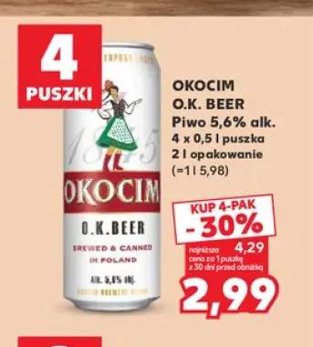 Piwo Okocim O.K. Beer 5,6% 4-pak