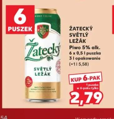 Piwo Žatecký Světlý Ležák 5% 6-pak