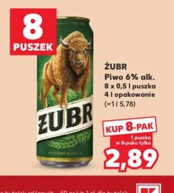 Piwo Żubr 6% 8-pak
