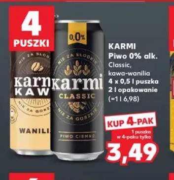 Piwo bezalkoholowe Karmi Classic 4-pak +1 wariant