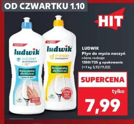Płyn do mycia naczyń aloesowy Ludwik +1 wariant