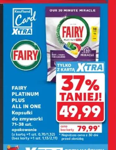 Kapsułki do zmywarki Fairy Platinum Plus All in One