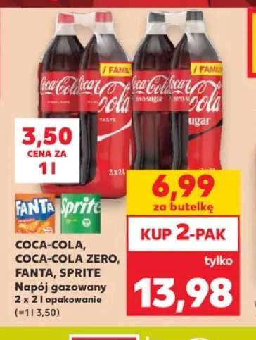 Napój gazowany Coca-Cola 2-pak 2 l +3 warianty
