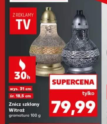 Znicz szklany Witraż