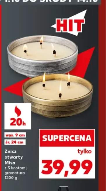 Znicz otwarty Misa z 3 knotami