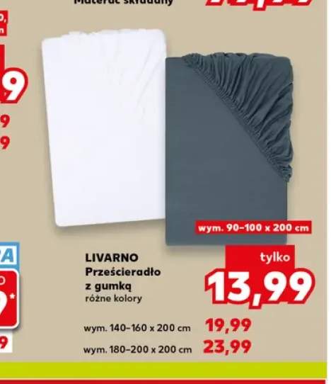 Prześcieradło z gumką Livarno 90-100x200 cm +2 warianty