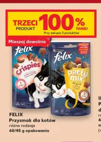 Przysmak dla kotów Felix Crispies łosoś i pstrąg +1 wariant