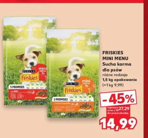 Sucha karma dla psów Mini Menu z wołowiną Friskies +1 wariant
