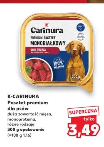 Pasztet premium dla psów duża zawartość mięsa monoproteina K-Carinura