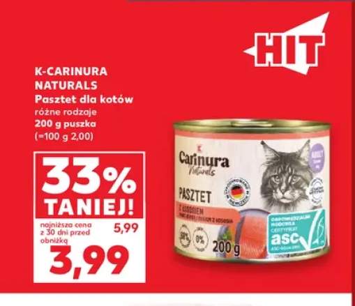 Pasztet dla kotów K-Carinura Naturals
