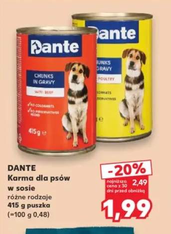 Karma dla psów w sosie z drobiem Dante +1 wariant