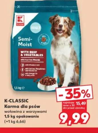 Karma dla psów wołowina z warzywami K-Classic