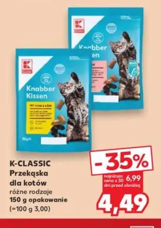Przekąska dla kotów z kurczakiem i serem K-Classic +1 wariant
