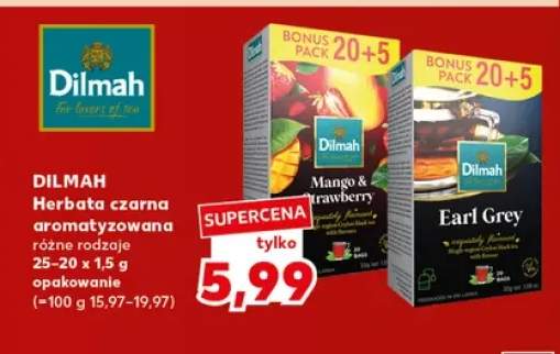 Herbata czarna aromatyzowana Mango & Strawberry Dilmah +1 wariant