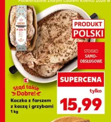 Kaczka z farszem z kaszą i grzybami Stąd takie Dobre!