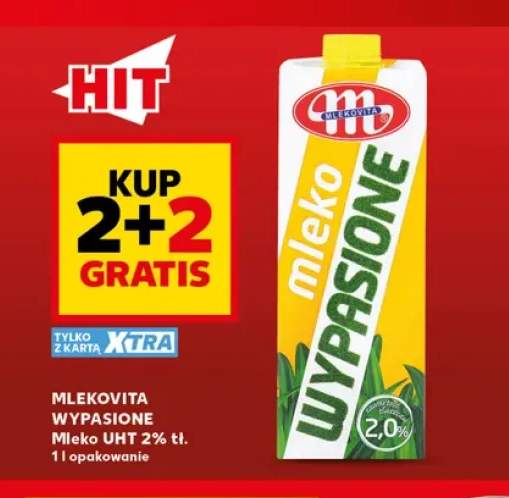 Mleko UHT Wypasione Mlekovita 2%