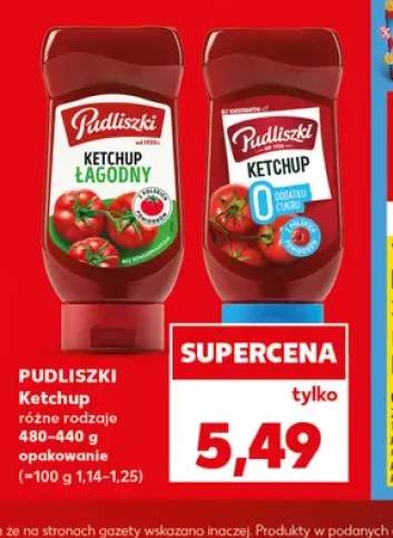Ketchup łagodny Pudliszki +1 wariant