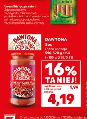 Sos różne rodzaje Dawtona