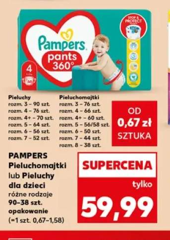 Pieluchy dla dzieci Pampers +1 wariant