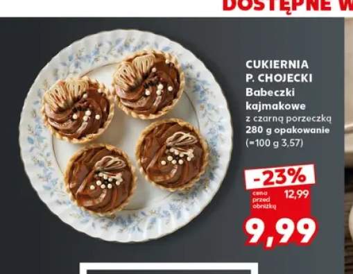 Babeczki kajmakowe z czarną porzeczką Cukiernia P. Chojecki