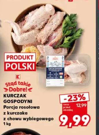 Porcja rosołowa z kurczaka z chowu wybiegowego Kurczak Gospodyni
