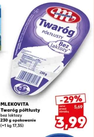 Twaróg półtłusty bez laktozy Mlekovita
