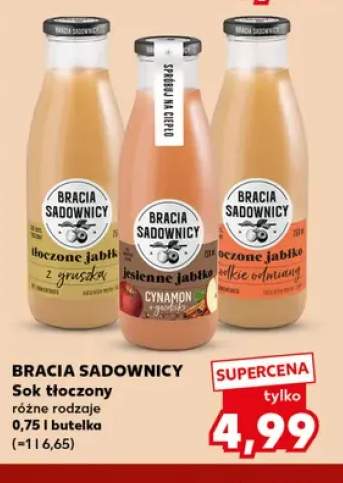 Sok tłoczony jabłko z gruszką Bracia Sadownicy +2 warianty