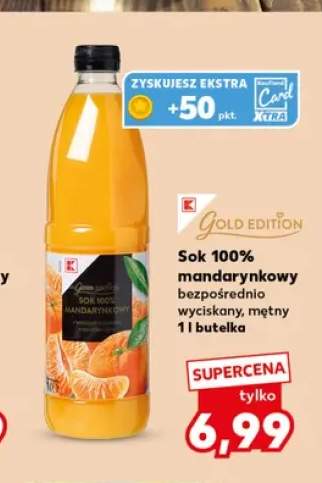Sok mandarynkowy bezpośrednio wyciskany mętny Gold Edition 100%