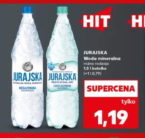 Woda mineralna niegazowana Jurajska +1 wariant
