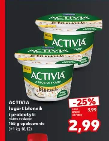 Jogurt błonnik i probiotyki Activia