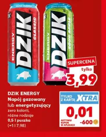 Napój energetyzujący Classic zero kalorii Dzik Energy +1 wariant