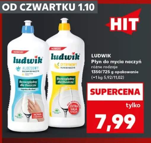 Płyn do mycia naczyń aloesowy Ludwik +1 wariant